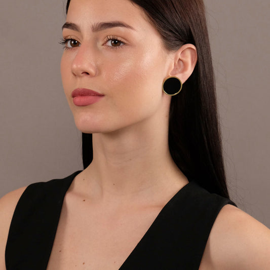 orecchini-donna-cerchio-nero-francescabianchidesign