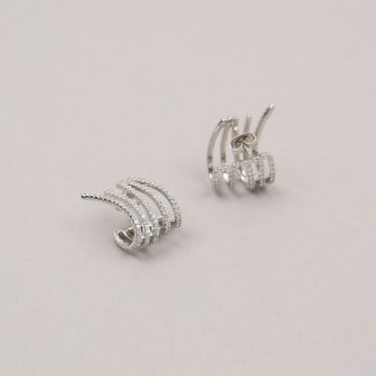 Orecchini Earcuff Orizzontale - Argento