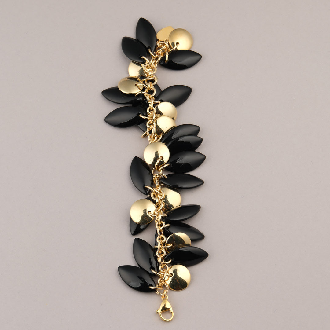 Bracciale Petali - Nero