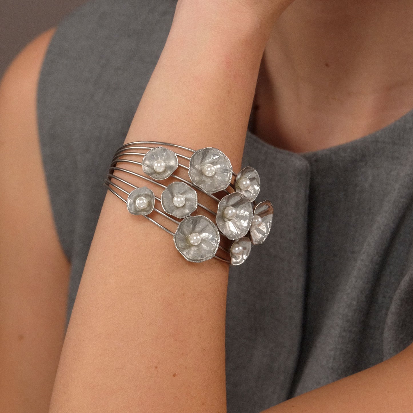 Bracciale Fiori - Argento