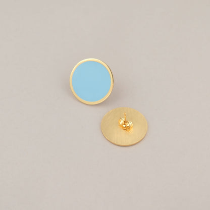 Orecchini Cerchio Grande - Azzurro