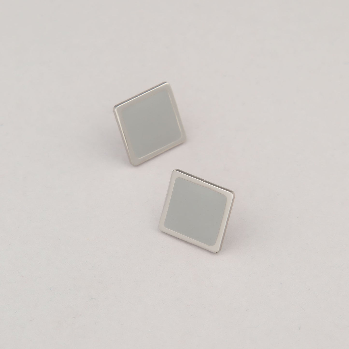 Orecchini Quadrato - Grigio