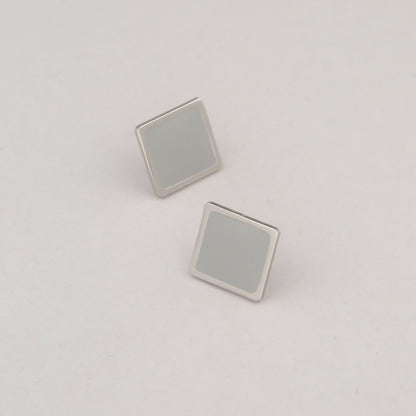 Orecchini Quadrato - Grigio