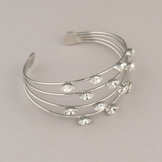 Bracciale Gemma - Argentato con cristalli