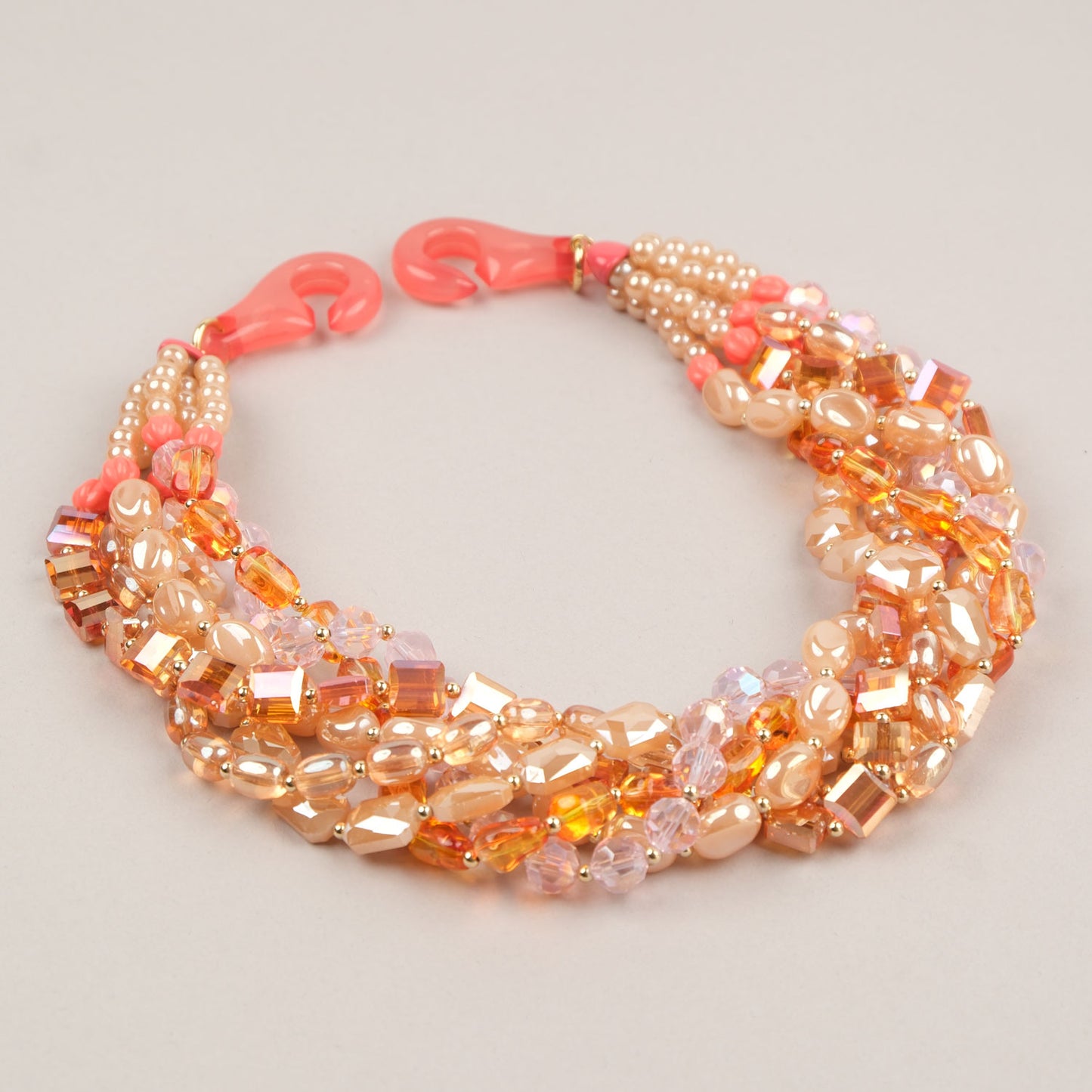 Collana Iridescenza - Rosa, arancio, glicine