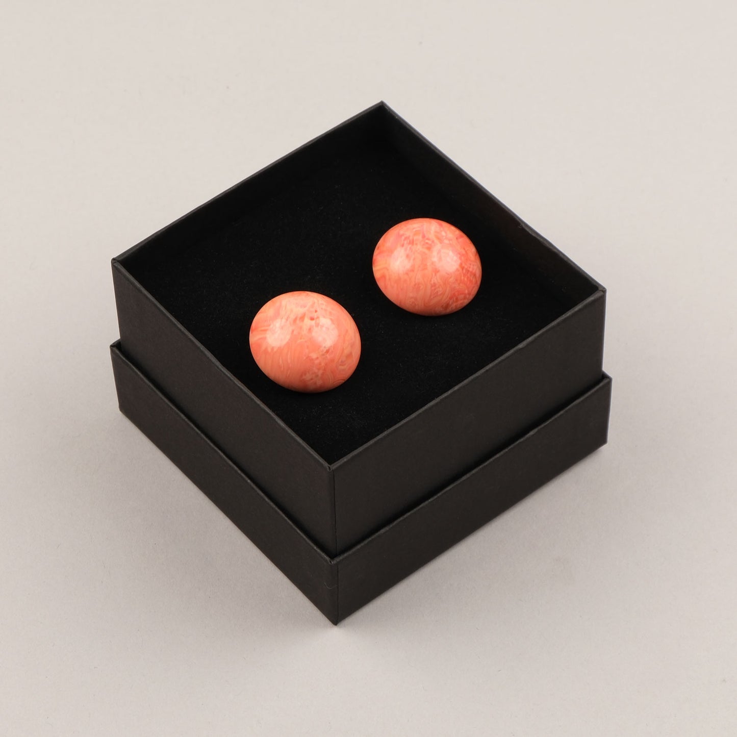 Orecchini Roulette con clip - Corallo