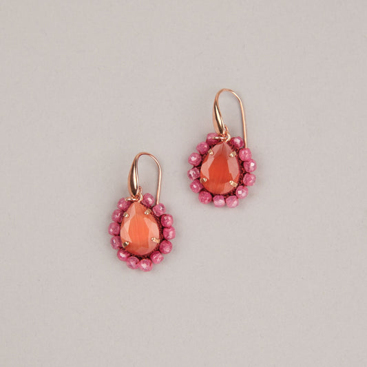 Orecchini Petra - Arancio e fucsia