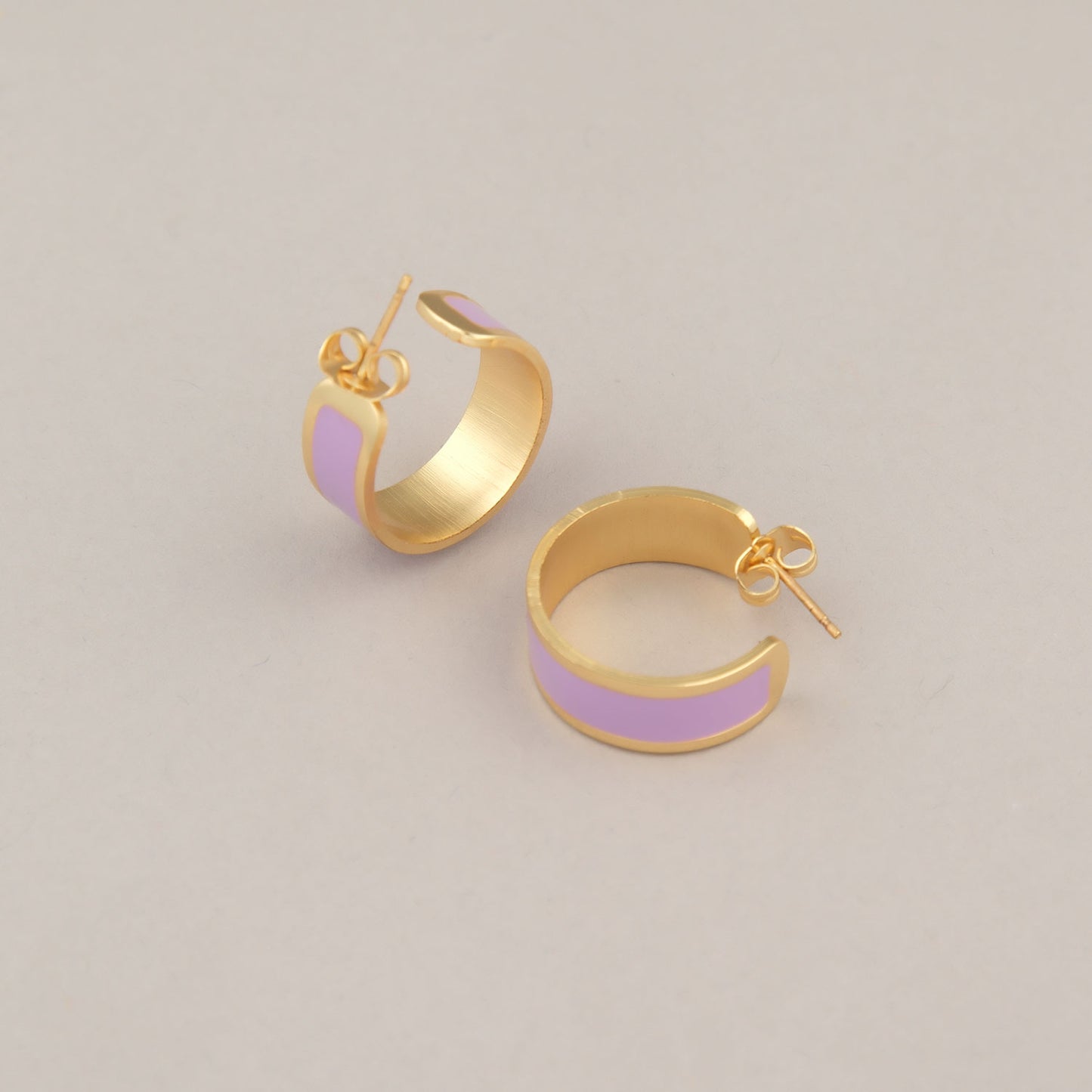 Orecchini Fascia Piccola - Lilla