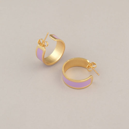 Orecchini Fascia Piccola - Lilla