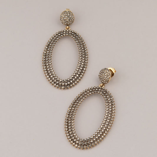 Orecchini Ovale - Grigio antracite