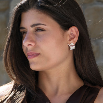 Orecchini Earcuff Orizzontale - Argento